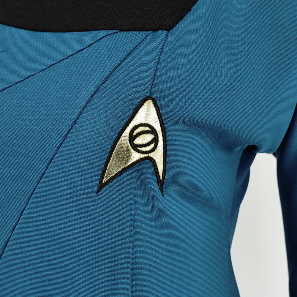 TOS Female Duty Blue Dress Cosplay The Original Series Starfleet Uniform Costume