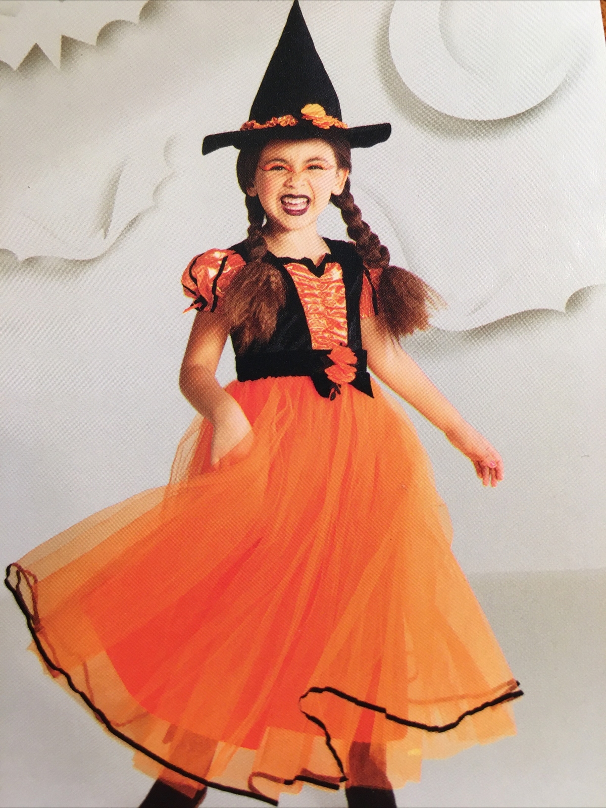 Hyde And Eek New Girl’s Size Medium (8-10) Witch Velvet & Tulle Dress & Hat