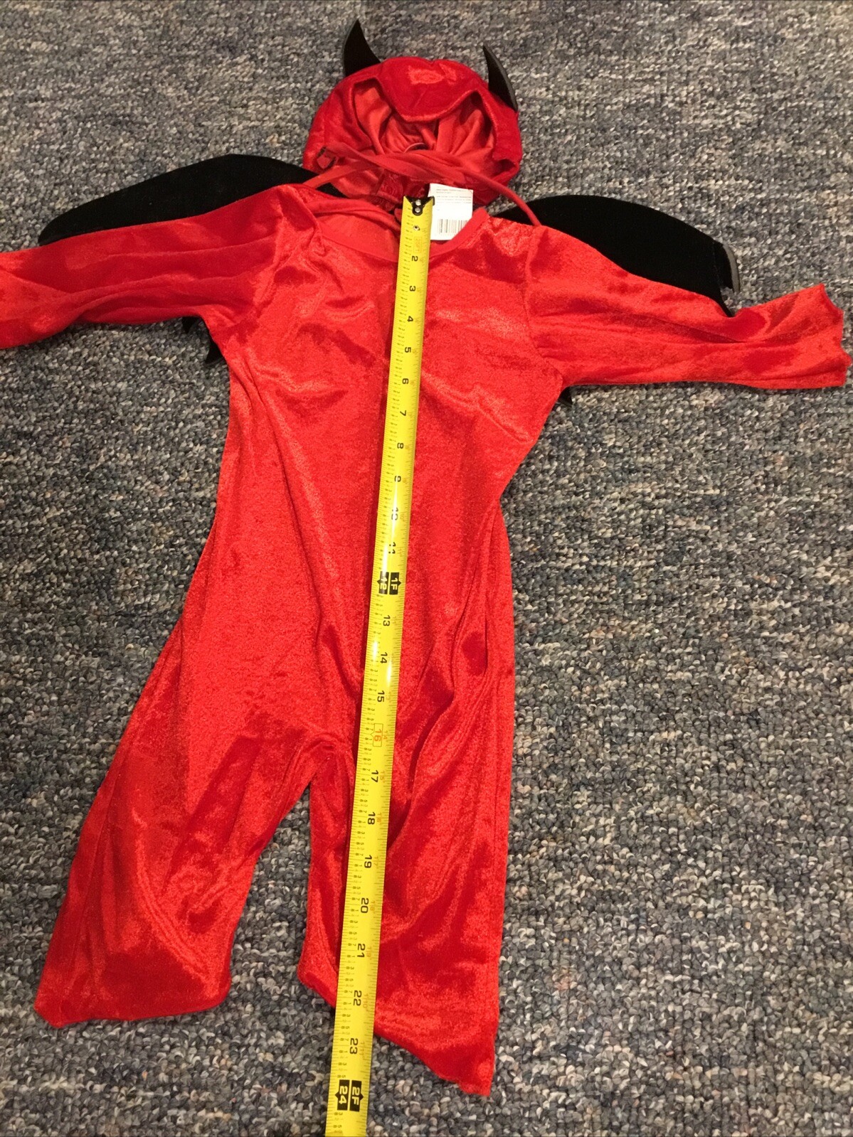 D’little Devil Toddler 12-18 Mos. Costume Tiny Treats Suit Wings Hat EUC