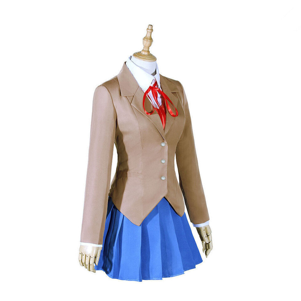 Doki Doki Literature Club Monika Cosplay Costumes Sayori Yuri Natsuki Costume