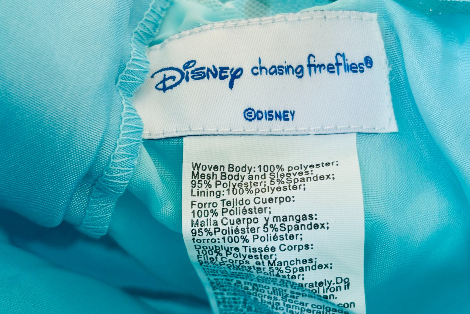 Disney “Chasing Fireflies” Elsa Costume Dress Size4-6X Blue Sequin & Cape