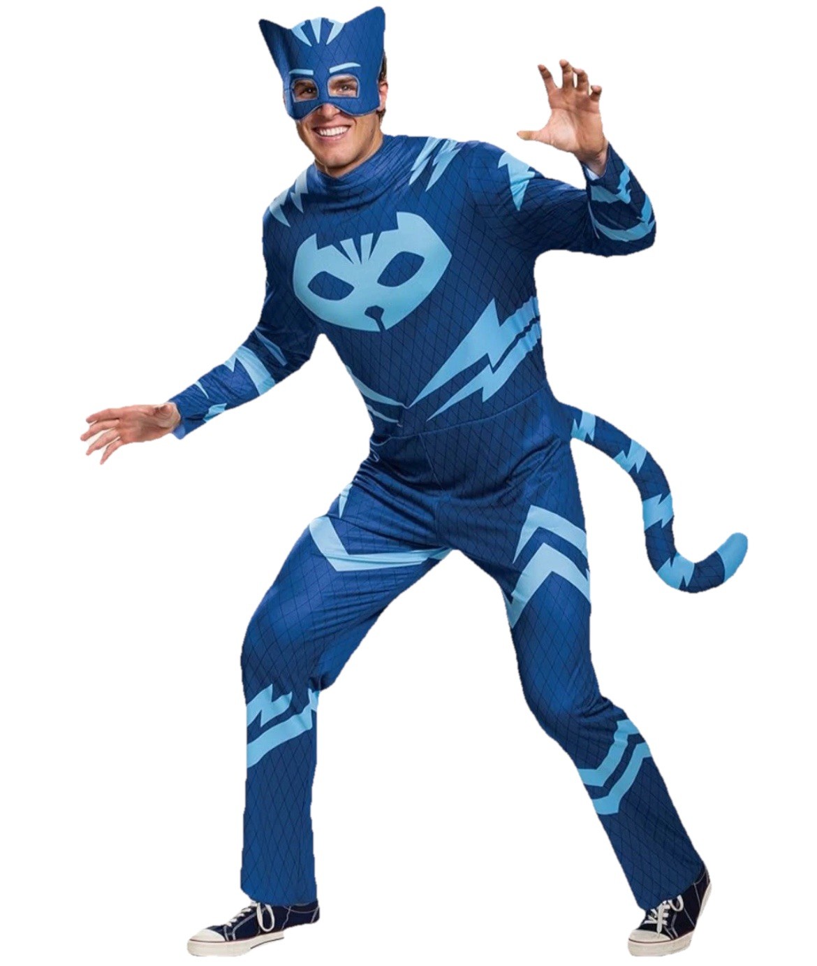 Disguise Men’s Catboy Classic Adult Costume Adult Costume, Blue, L/XL (42-46) 🎃