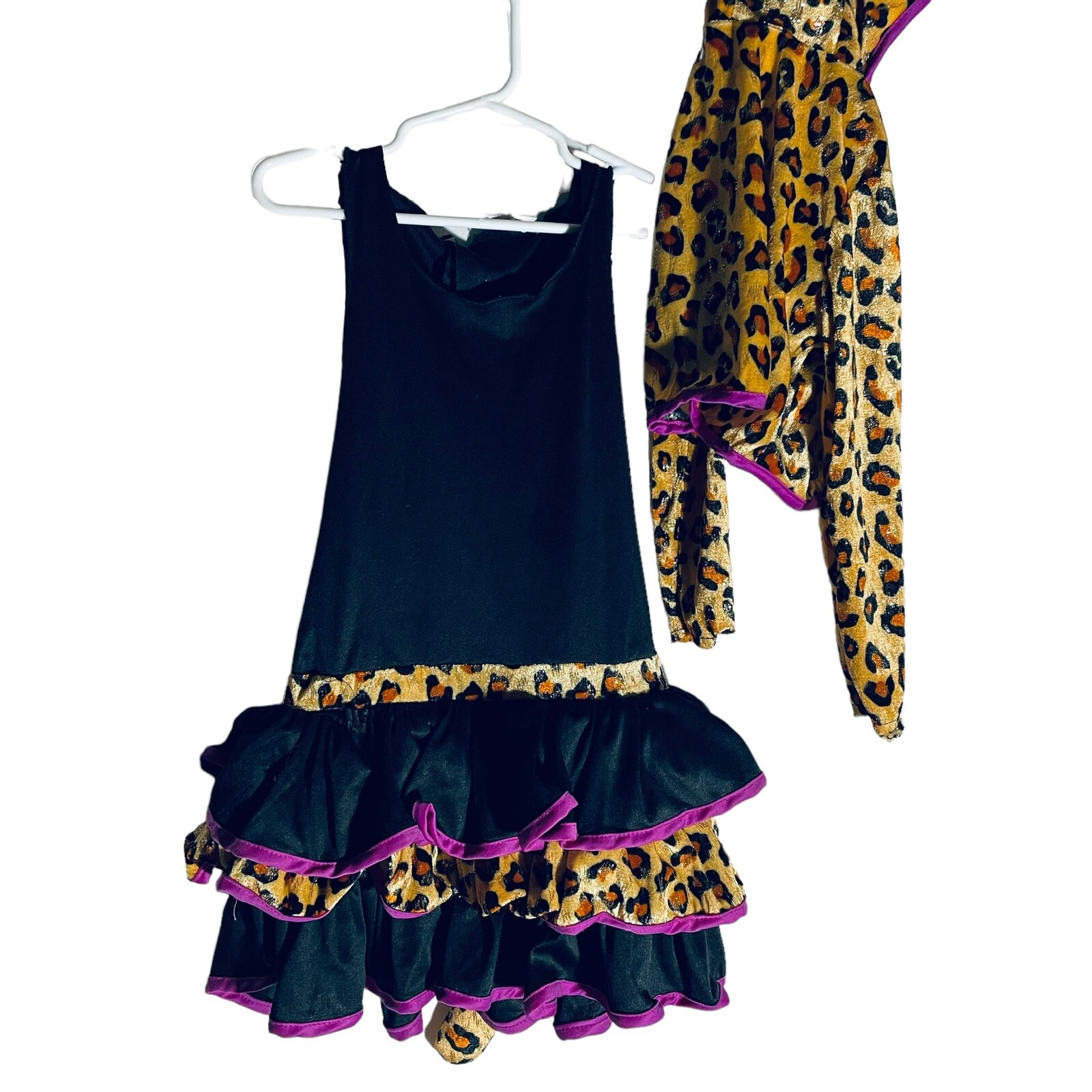 Leopard Pussycat Halloween Costume Girls Size S Dress Tail Hoodie 881382