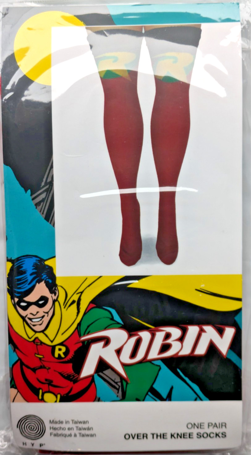 DC Comics Robin Over the Knee Socks – Batman’s Robin Costume Socks – Adult – NEW