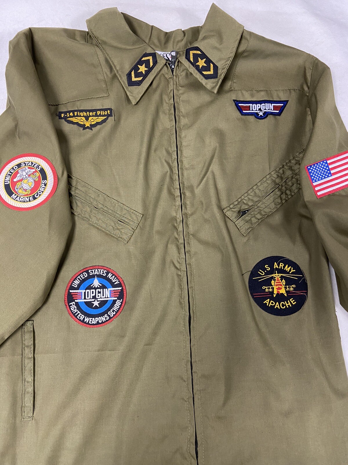 Top Gun Wingman jumpsuit Men’s Olive flight suit L, XL, 1X