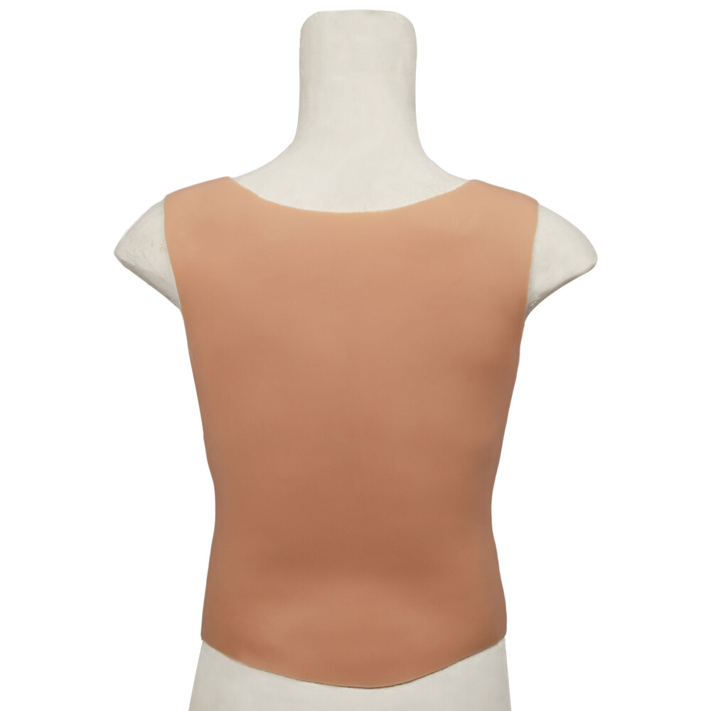 KnowU Fake Chest Muscle Round Neck Soft Silicone Artificial Simulation Muscles