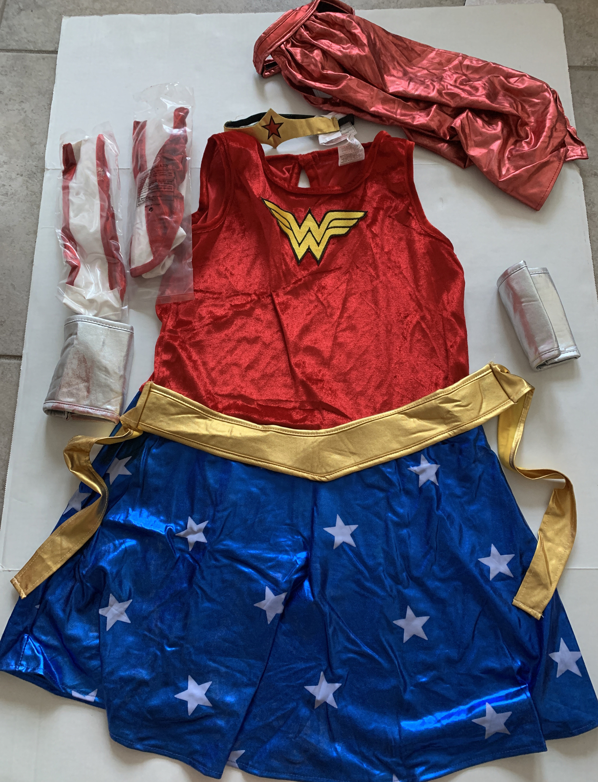 Super Hero DC Comics Justice League Wonder Woman Child’s Costume Large (as is)