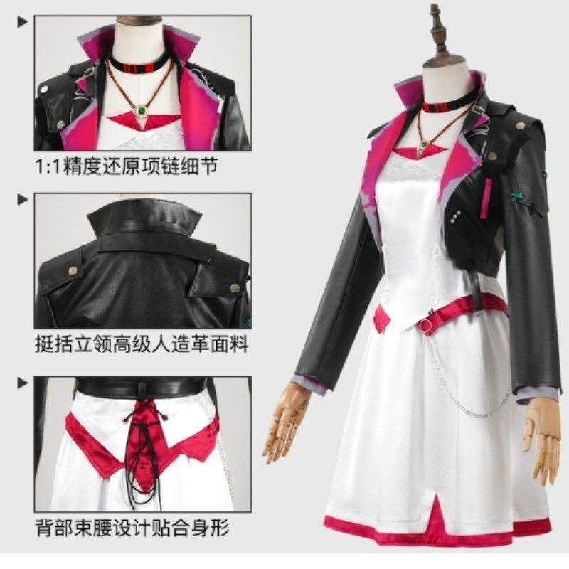 Arcane Season League of Legends Jinx Powder Dress Game Halloween Performer Suit