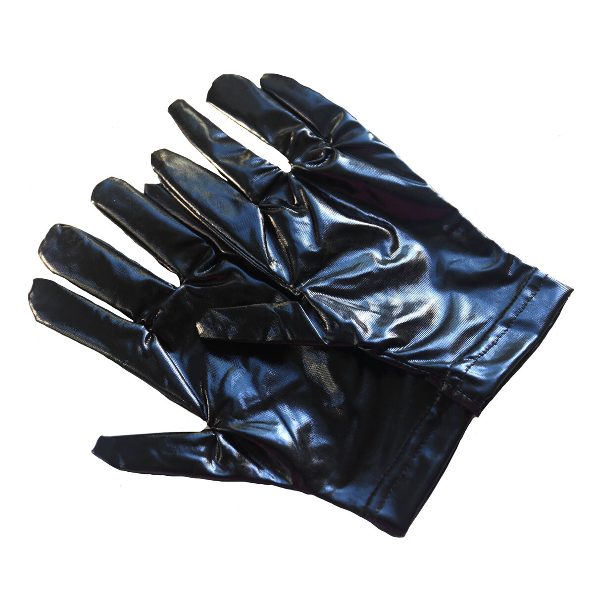 Mens Bodysuits PU Leather Catsuit Zip Short Sleeve Leotard Clubwear With Gloves