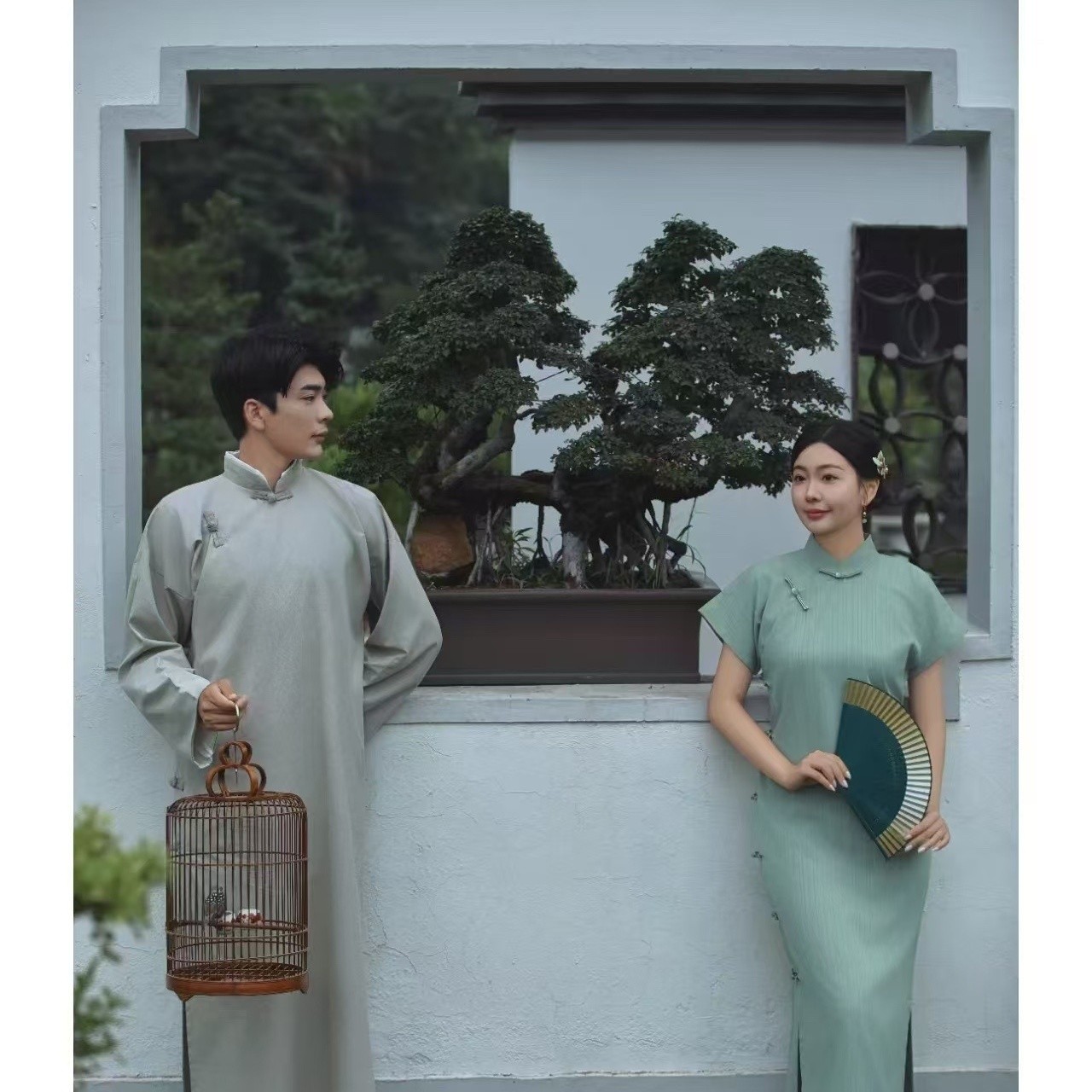 Chinese Style Crosstalk Robes Costume Long Gown Jacket Changshan Tunic Stage New