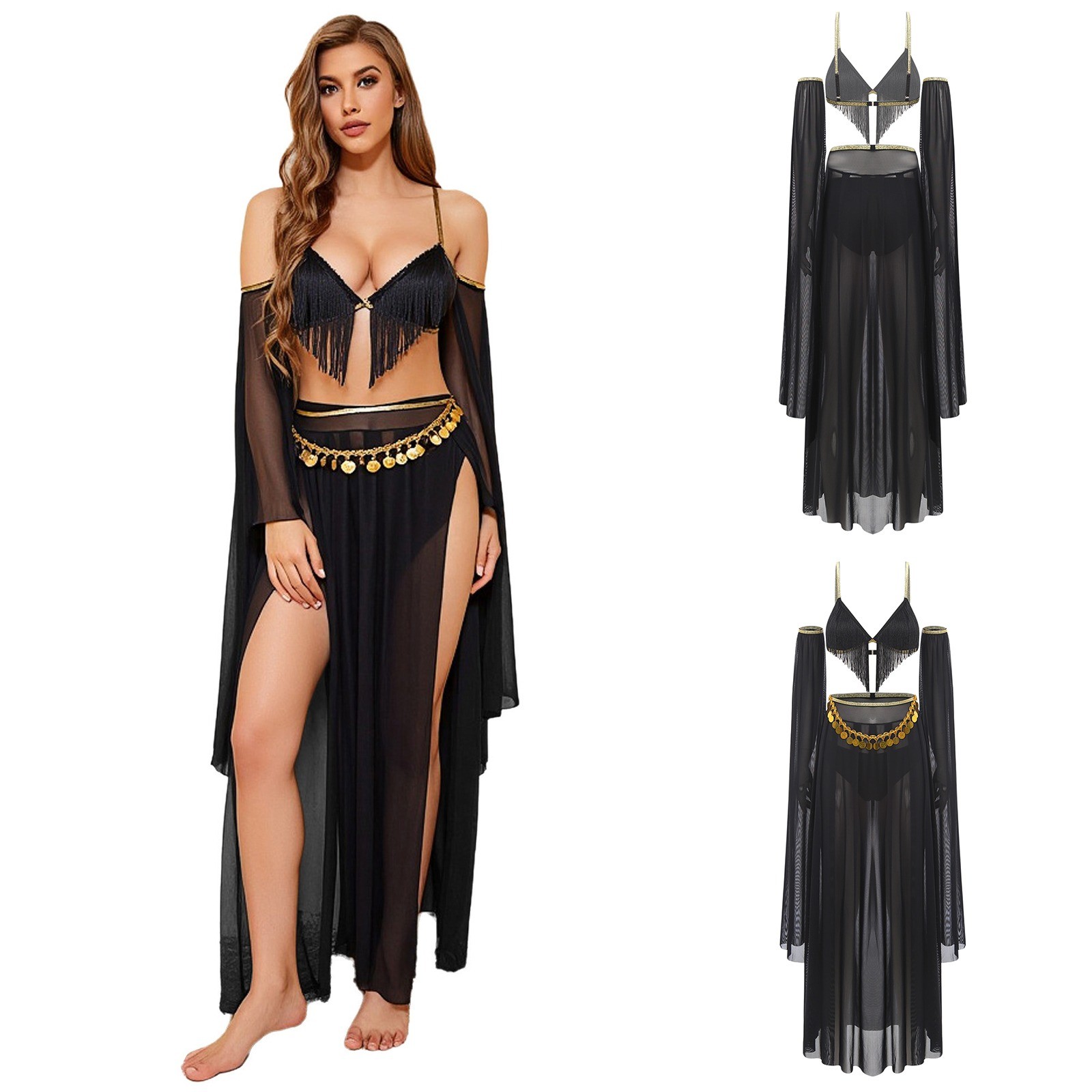 Womens Belly Dance Outfits Themed Party Dancewear Carnival Bra India Skirt Toga