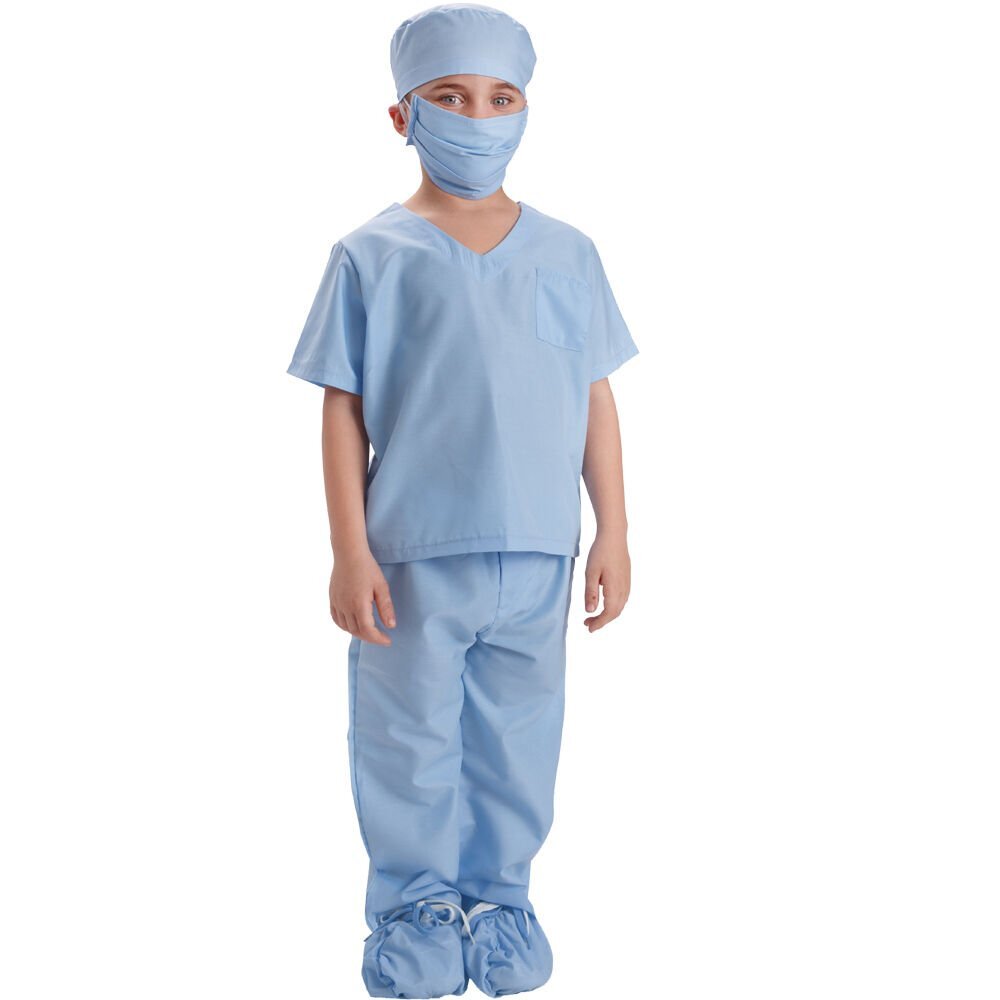 Doctor Scrubs For Kids – Pink/Blue Doctor And Nurse Costume By Dress Up America