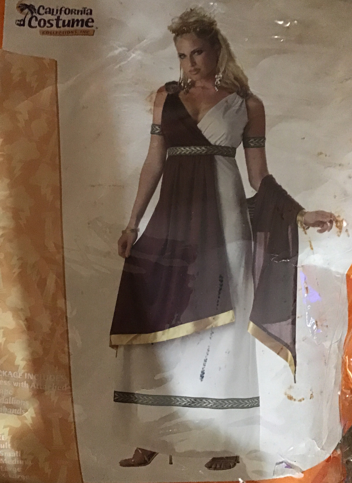 Roman Empress Adult Halloween Costume Size Large 10-12 California Costumes