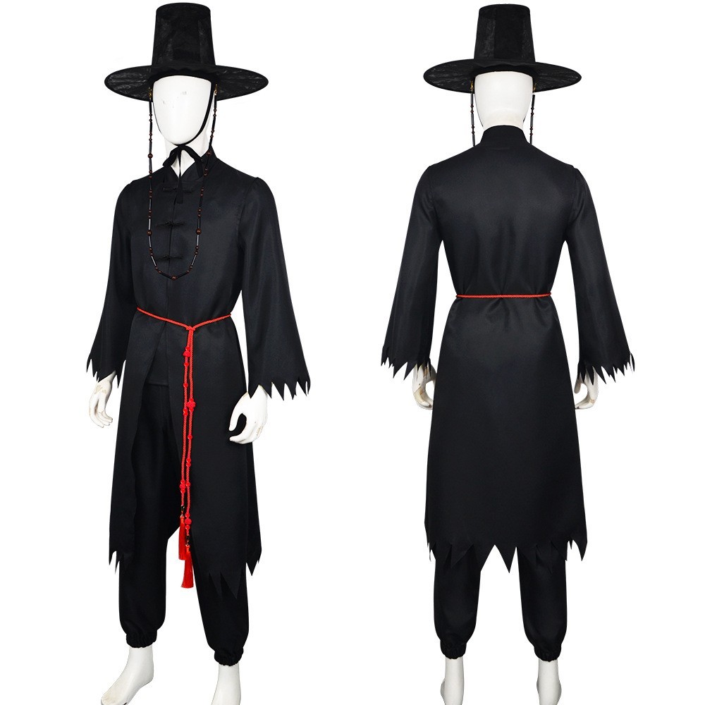 Kids Boys K-Pop Demon Hunters Saja Boys Jinu Cosplay Costume & Hat Christmas