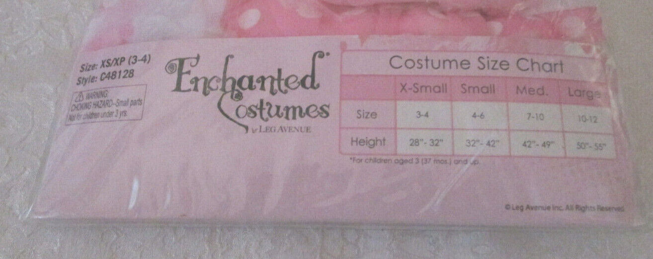 Easter Bunny XS (3T-4T) Costume w/ Petticoat Dress, Leg Warmers, Headband Ears