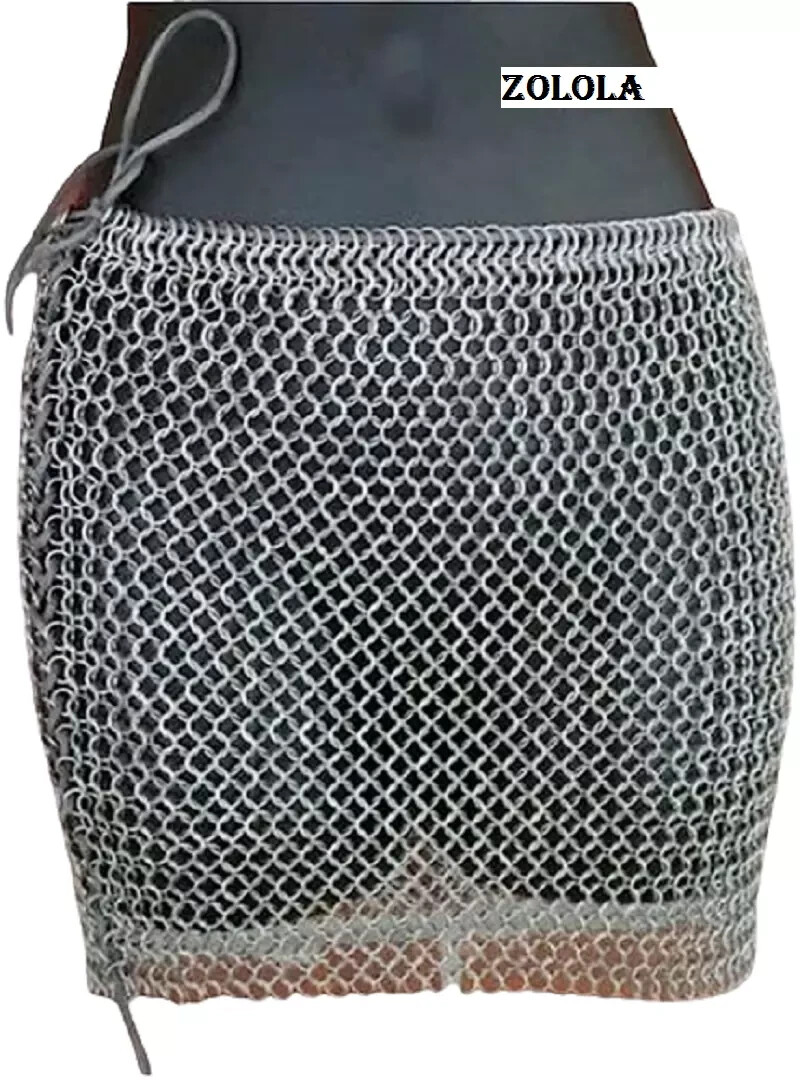 New Medieval Armor Aluminium Chainmail Butted Rings Stylish Skirt