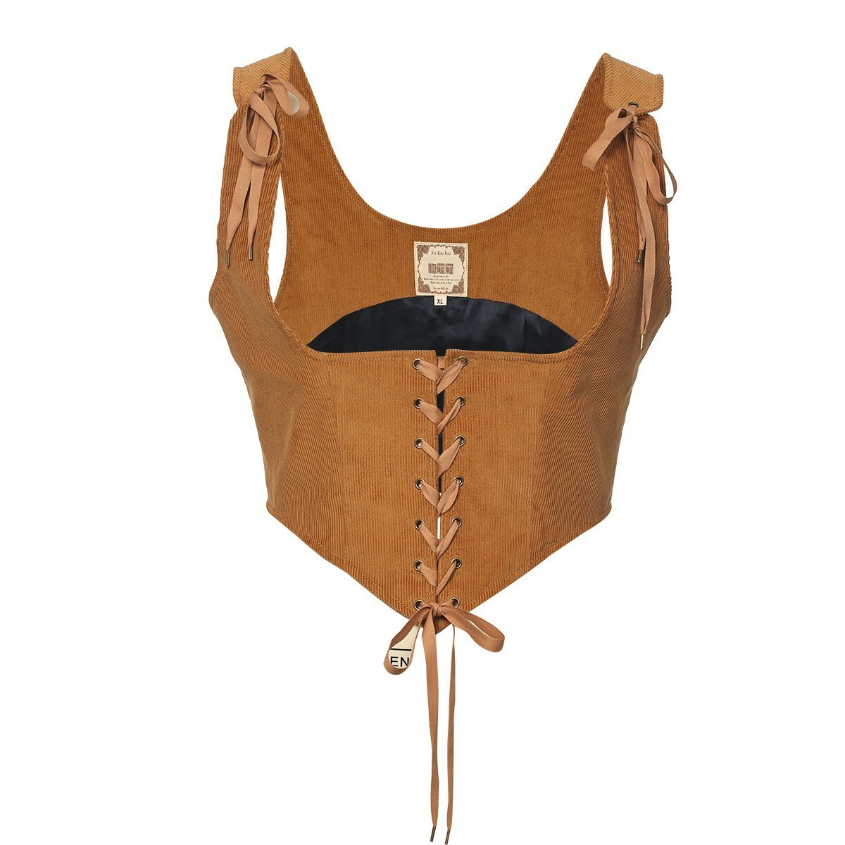 Womens Victorian Vest Renaissance Lace Up Bodice Corset Vest Pirate Waistcoat