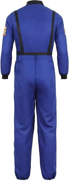 Astronaut Costume Adult Men Space Suit Spaceman Explorer Flight Suit Cosplay NWT