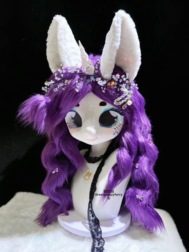 Rarity Inspired Kig Furry Head, By Doki Doki Studios