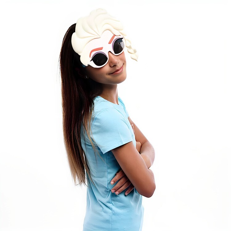 Sun-Staches Queen Elsa Official Frozen Sunglasses for Kids | Princess Costume