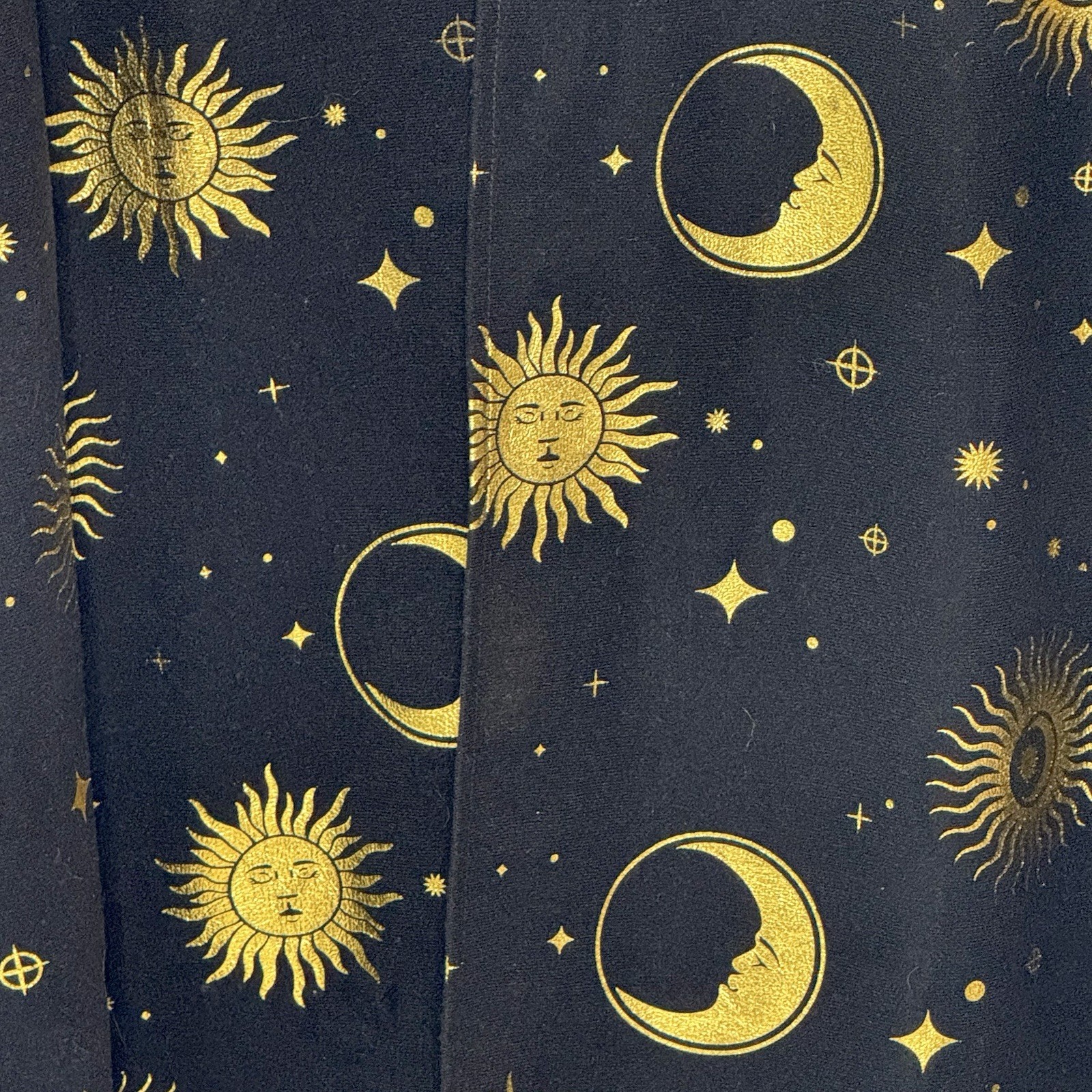 UNDERWRAPS Mystical Cloak Celestial Sun Moon Gold Metallic Black Velvet Kid’s L
