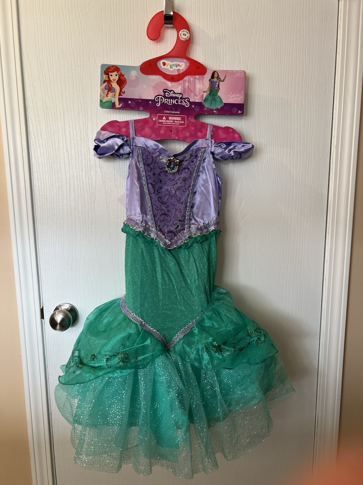 🌿 Disguise Disney Princess Deluxe Kids Girls Costume ARIEL , XS (3T-4T)