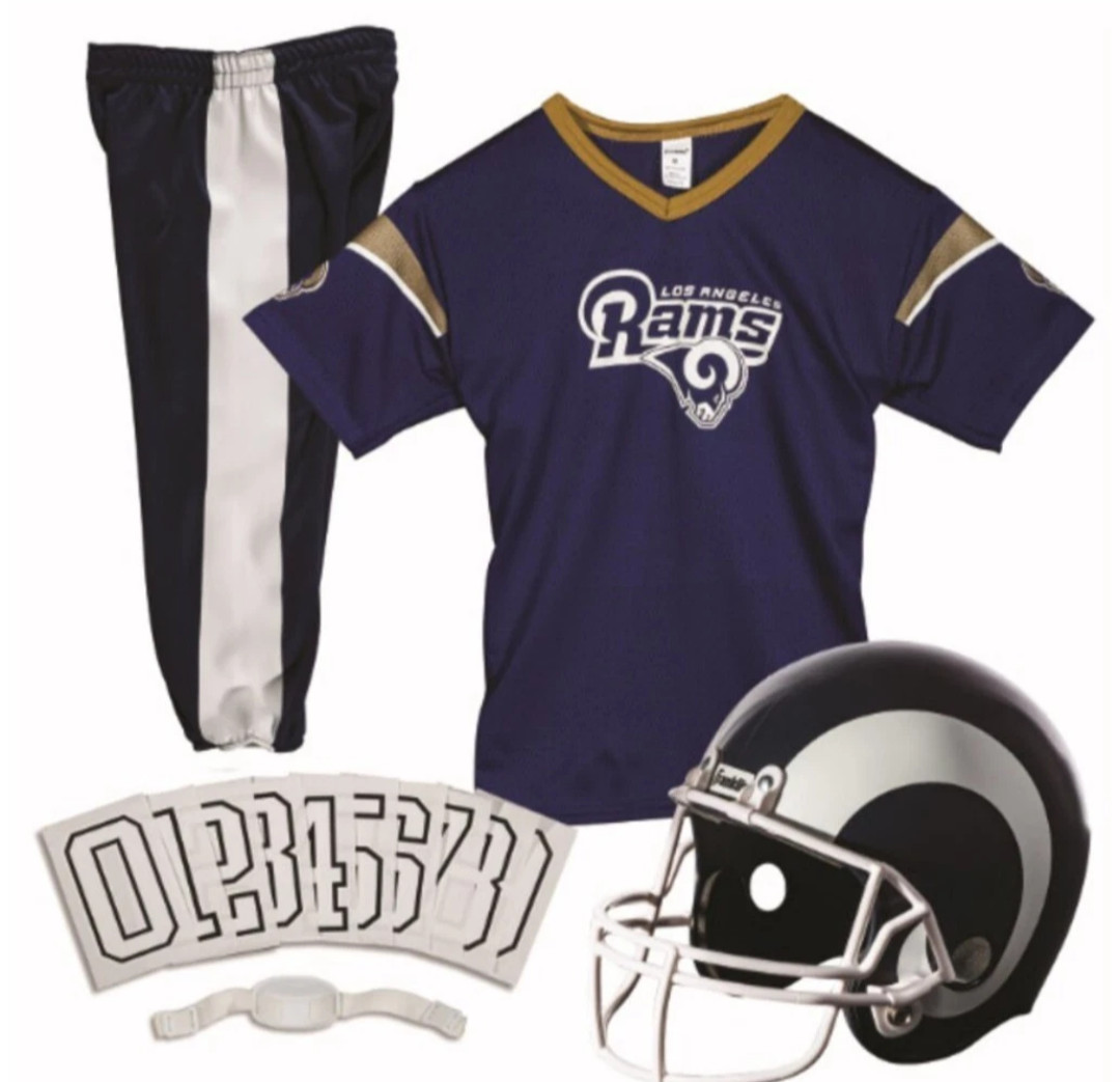 Los Angeles Rams Deluxe 5 Pc Uniform Set by Franklin Sports S/M/L