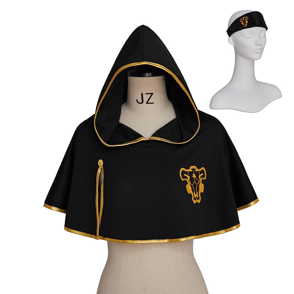 Black Clover Black Bulls Hooded Robe Cape with Headband