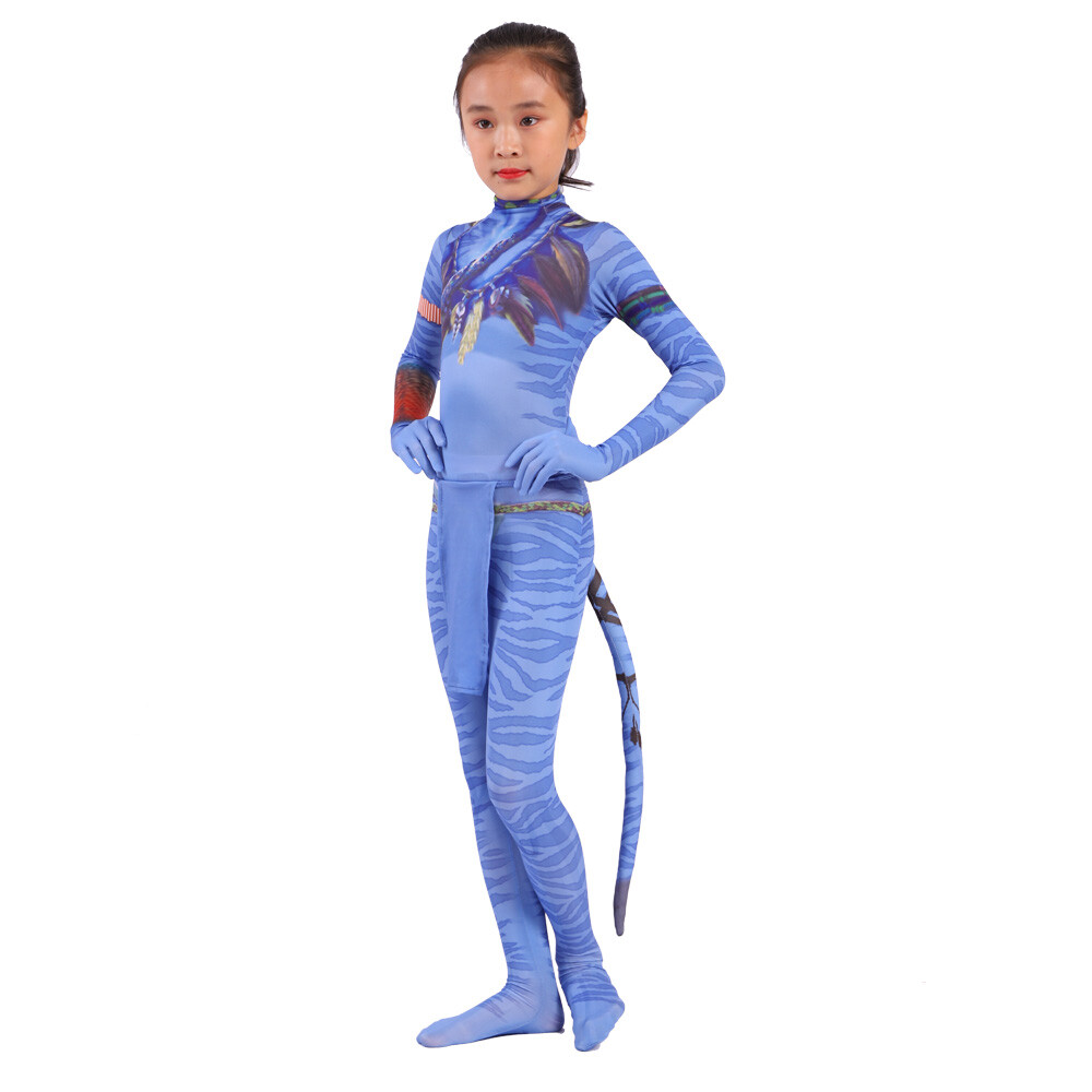 Avatar 2 Cosplay Costume Jumpsuit Halloween Outfit Kids Girls Adult Jumpsuit
