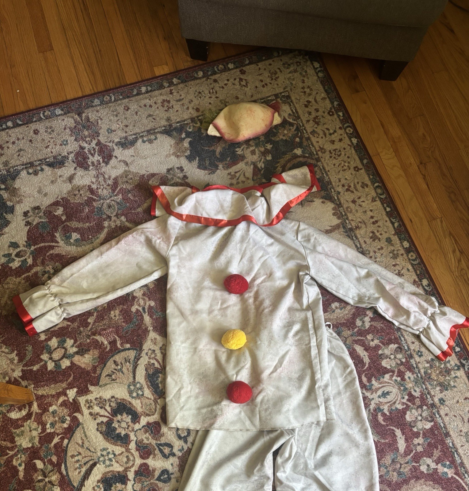 Spirit Twisty the Clown Costume Adult S AHH Freak Show Shoes 2 Part Mask Cosplay