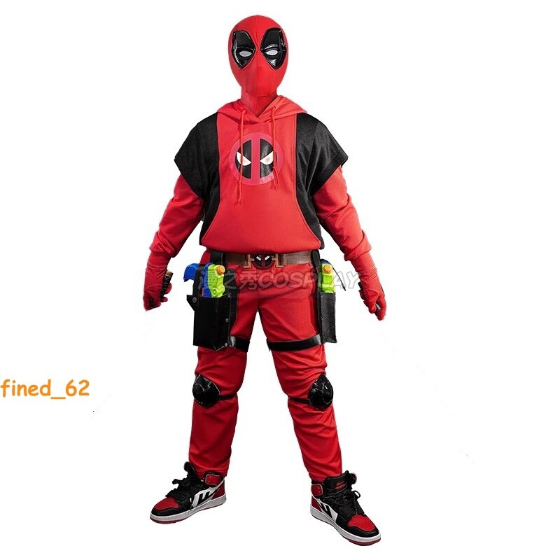 Deadpool 3 Kidpool Cosplay Costume Hoodie Sweatshirt Full Set Children Boys Size