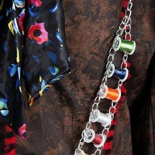 Wonderland Johnny Depp Mad Hatter Cosplay Costume Halloween Jacket Full Set+Wig