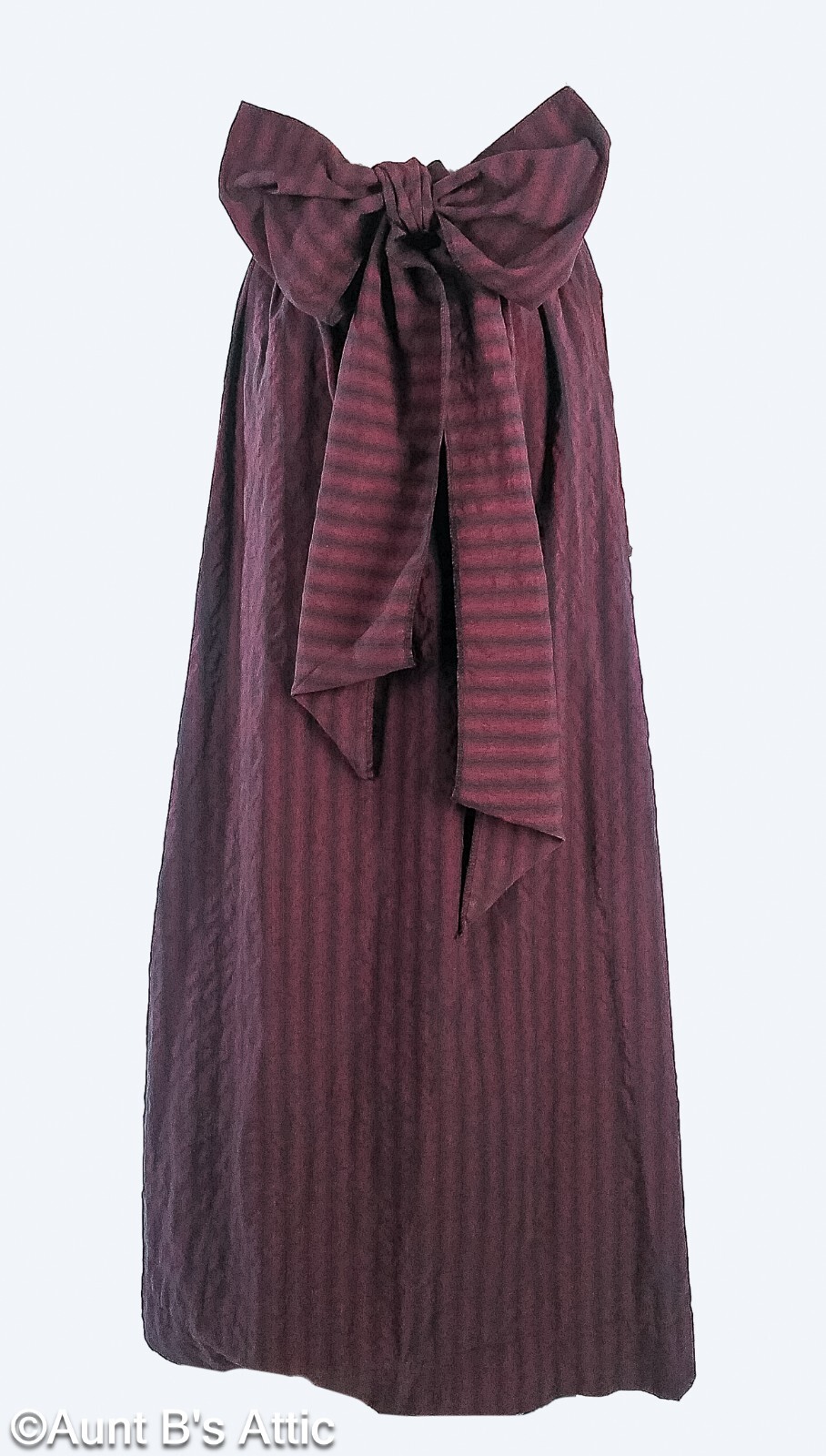 Victorian Era 3 Pc Stripe Skirt Sash & Bonnet Costume Set Asso. One Size Regular