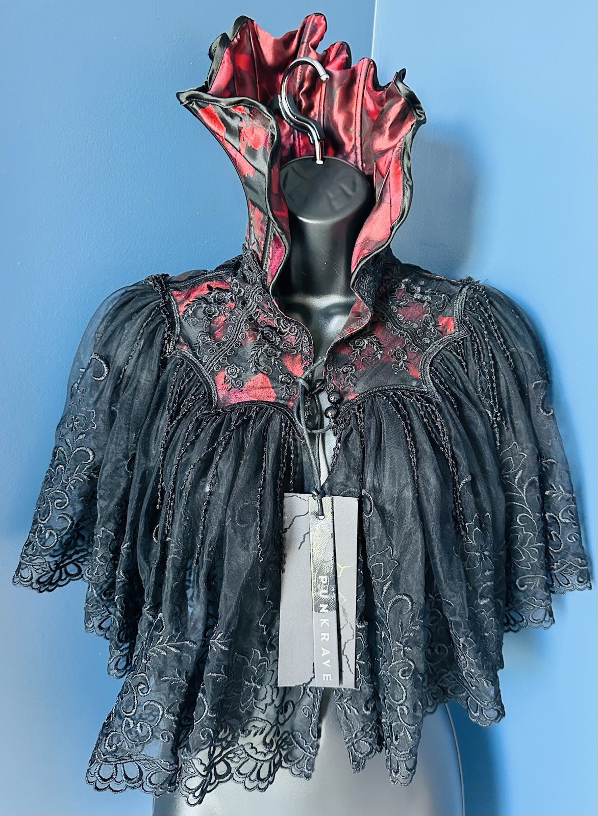 Gothic Cosplay Steampunk Rave Capulet Renaissance Victorian Costume Neck Corset