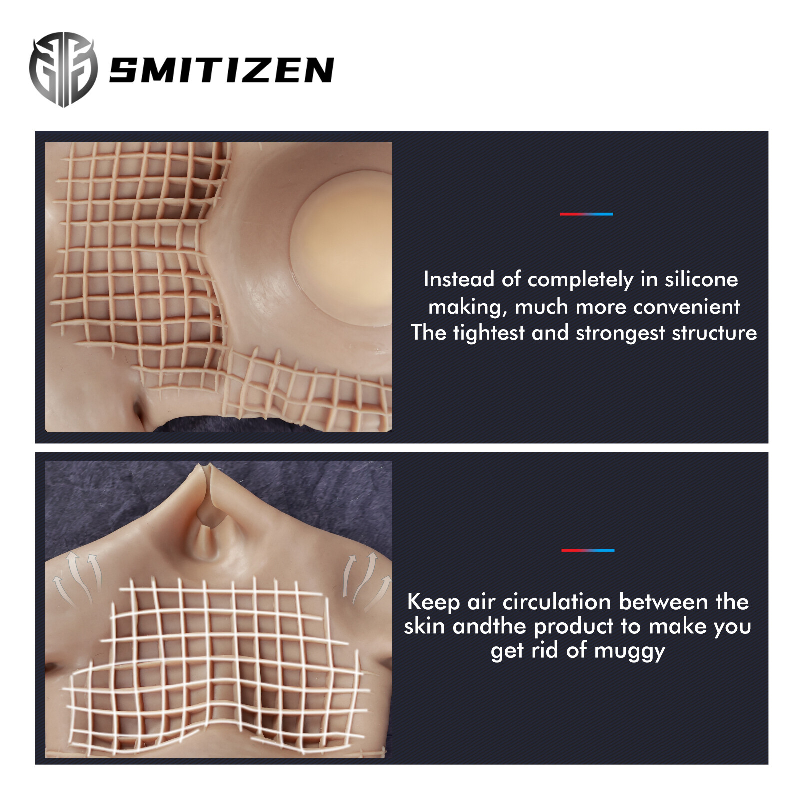 Smitizen Silicone Upper Suit with Fake Beer Belly Costumes for Halloween Party