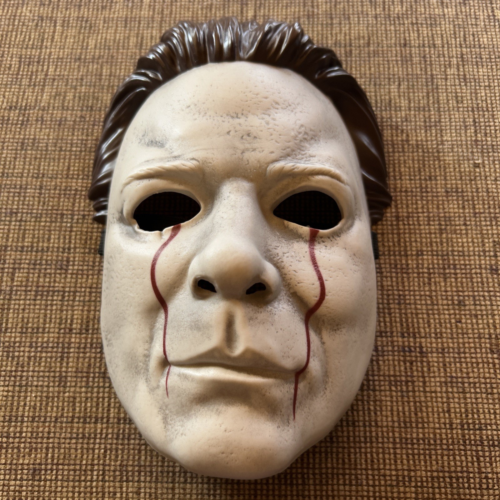Halloween 2 Michael Myers Crying Blood Plastic Mask Adult Universal Studios