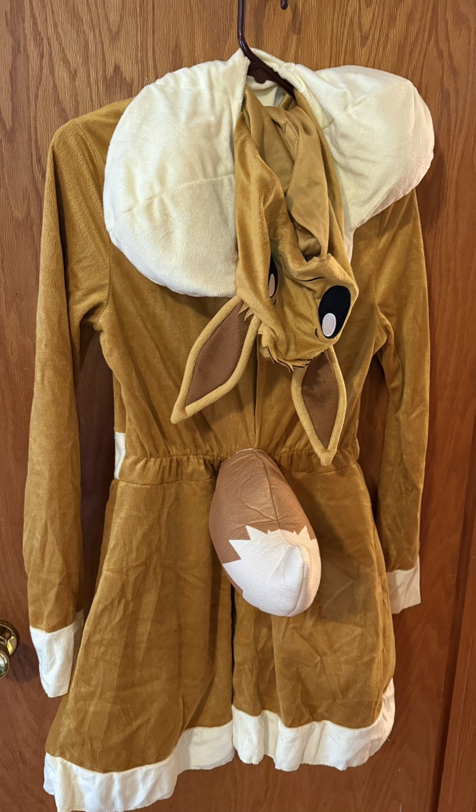 Eevee Pokemon Women’s Costume Dress Hooded Ears & Tail Size Small 4-6