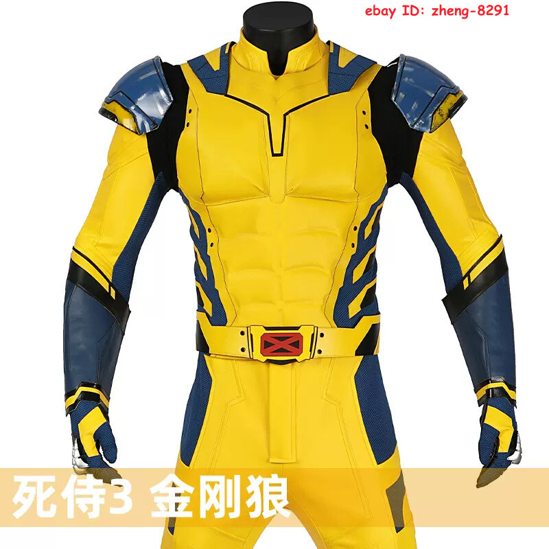 NEW Wolverine Cosplay Costume Outfit Deadpool 3 Halloween Jumpsuit Suit Full Set