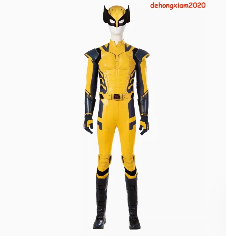 New 2024 Deadpool & Wolverine Jumpsuit Outfit Cosplay Halloween Costume Full Set