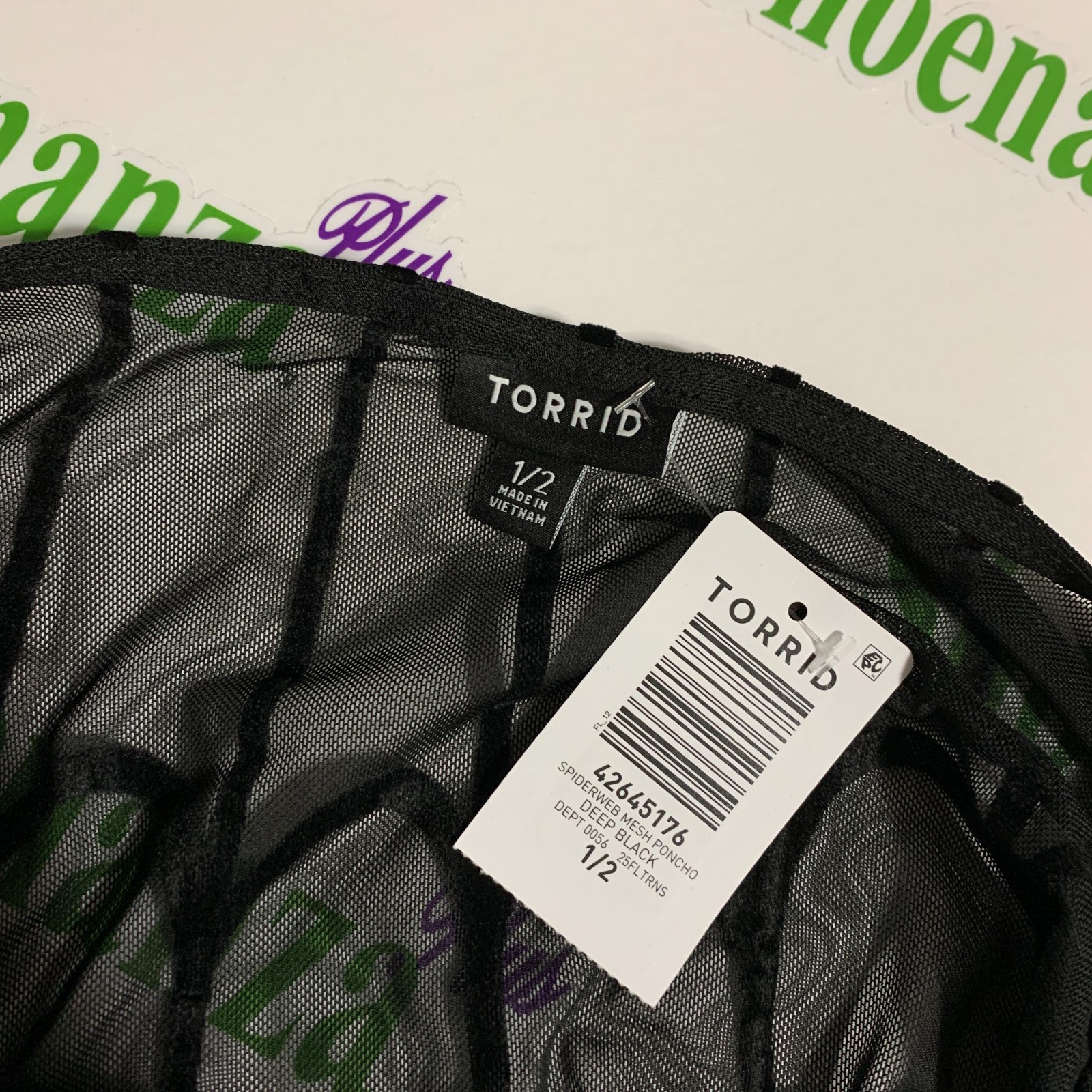 Torrid Poncho Spiderweb Spider Mesh Costume Cosplay Halloween Plus 1 2 14 20