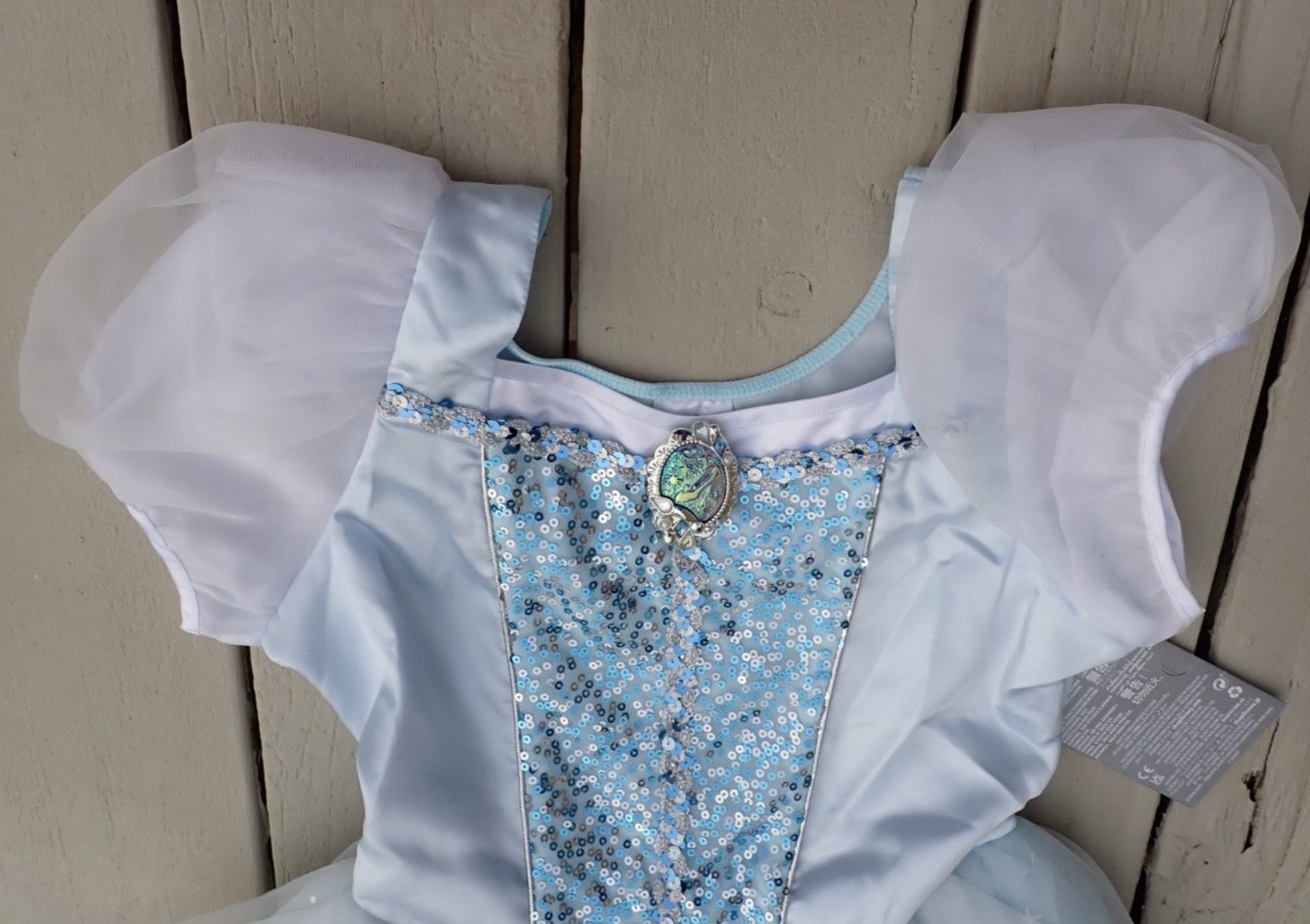 Disney Size 13 Cinderella Costume Blue Princess Dress Halloween Dress Up New