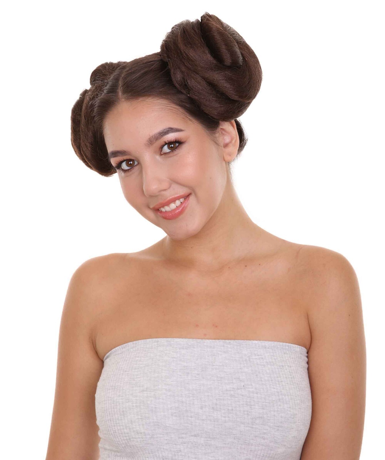 Galactic Space Buns,Women’s Brunette Movie and Character Hair Extensions,HA-012