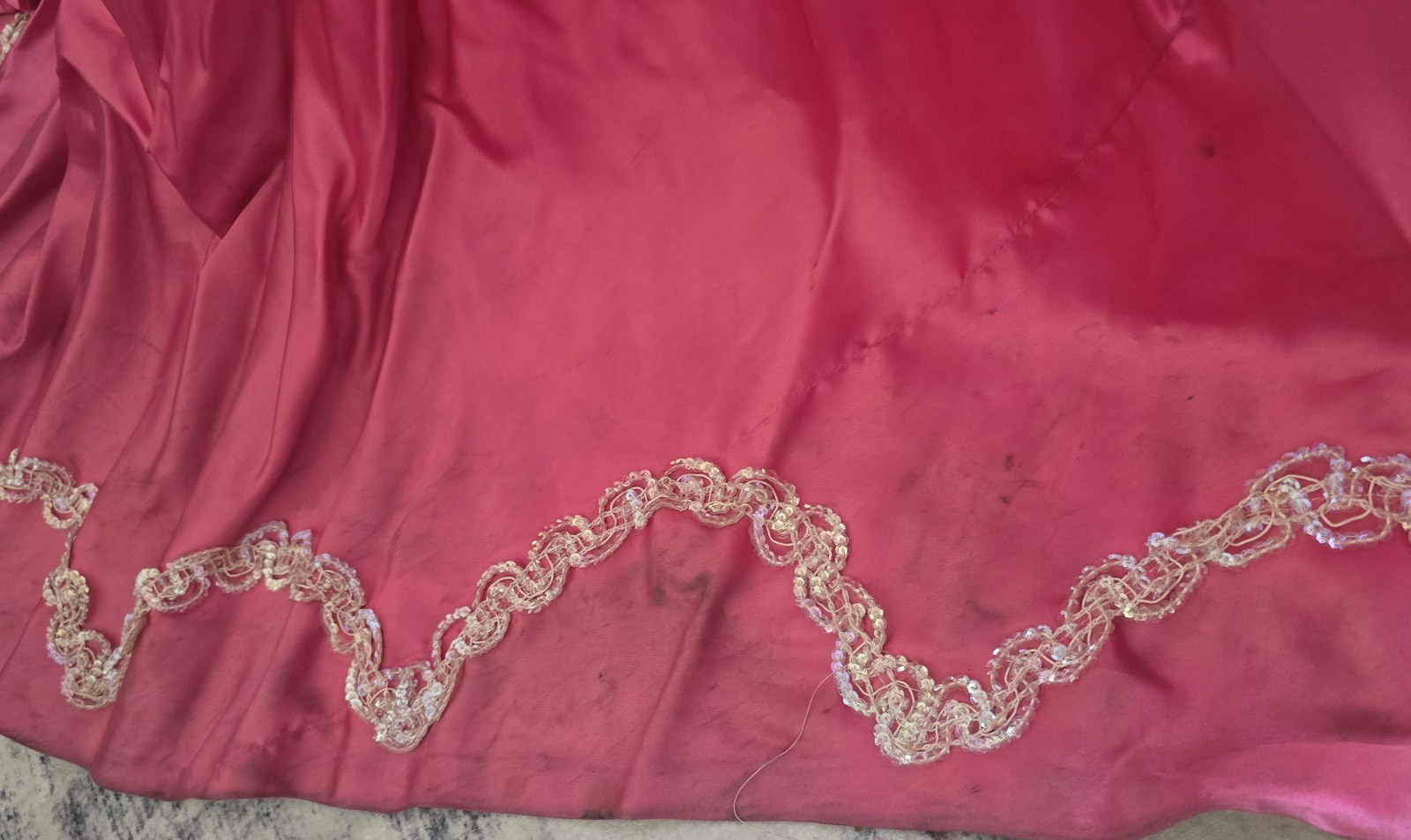 1950s Lucia and Philip Liuzza Mardi Gras Costume Dress RARE Pink Cream