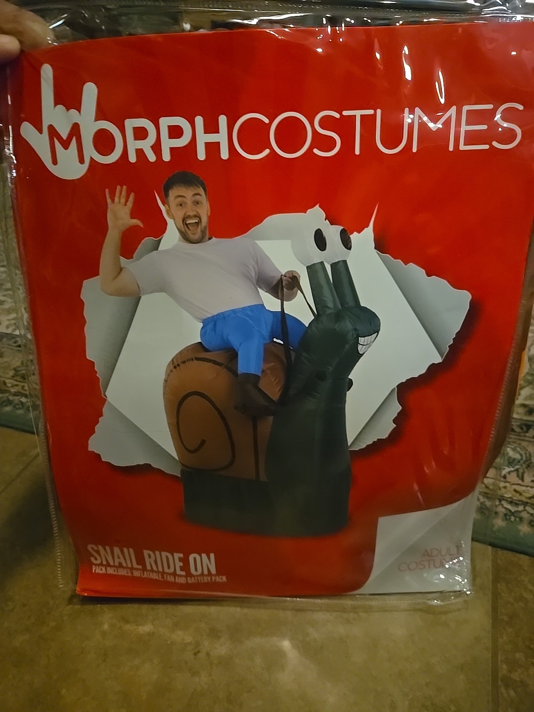 Morph Costumes Inflatable Snail Ride On Adult Halloween Costume One Size New