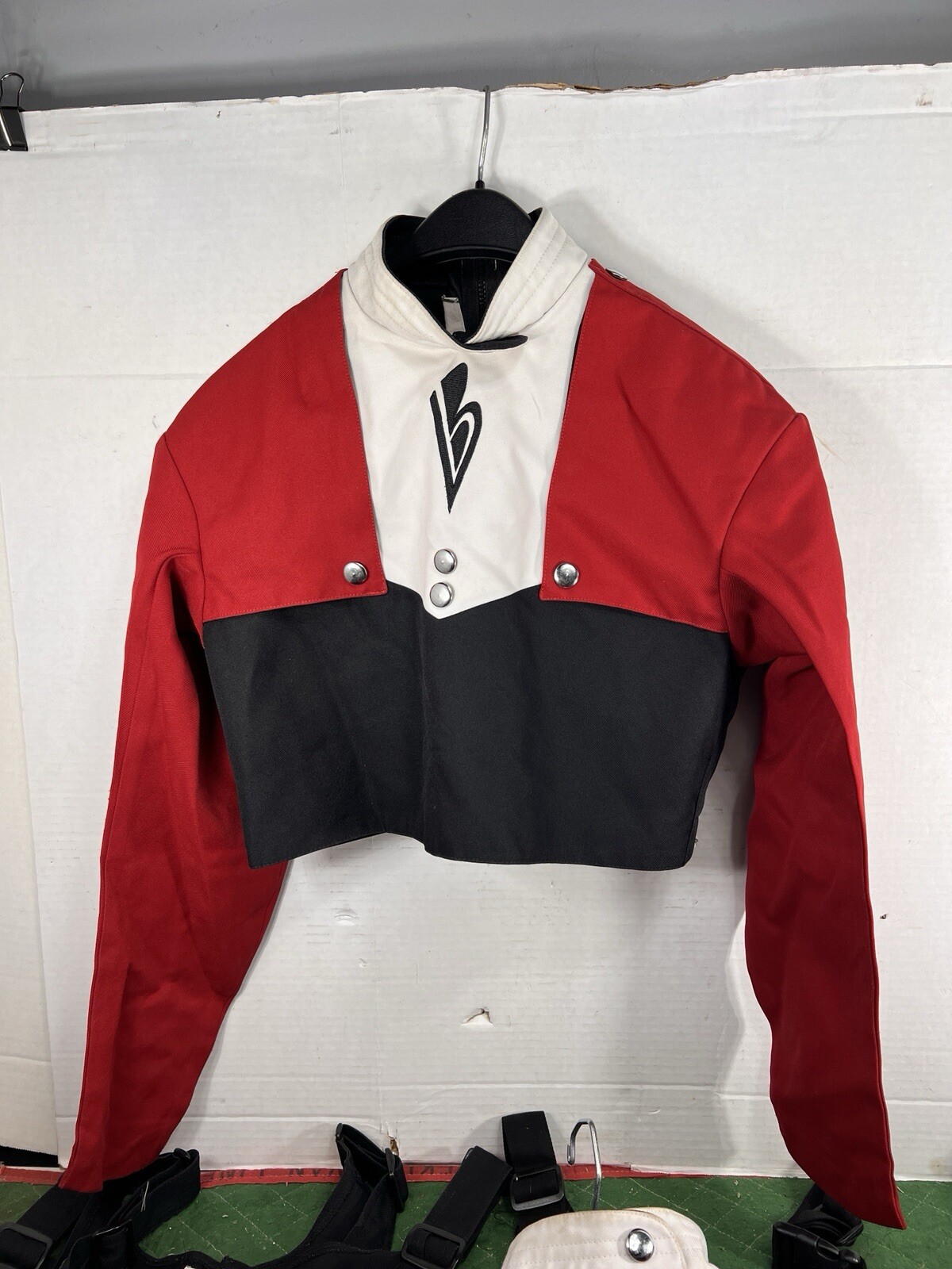 Lot Of 3 Vtg School Marching Band uniform jacket Pants Group Costume Red Black