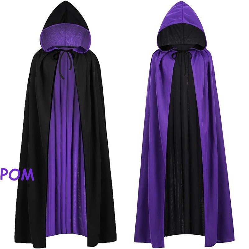 Double-Sided Stand Collar Cloak Reversible Cape Halloween Party Cosplay Costume