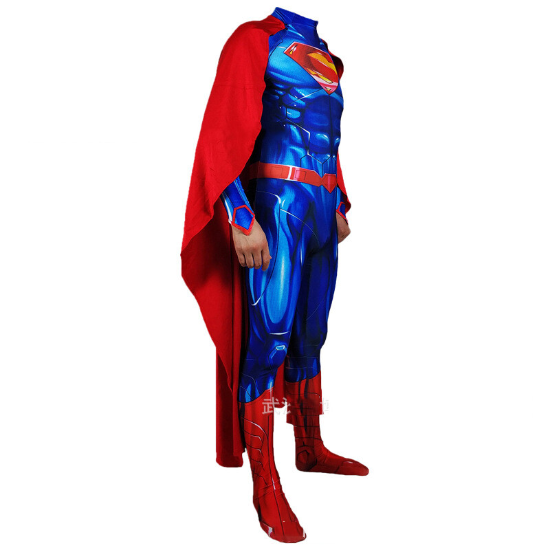 Adults Kids The Man of Steel Cosplay Jumpsuit Zentai Costume Halloween Bodysuit