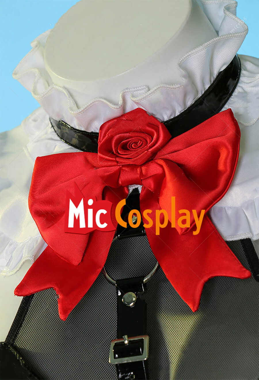 Women’s Marie Rose Cosplay Costume Gothic Bodysuit with Thigh Socks and Sleeves