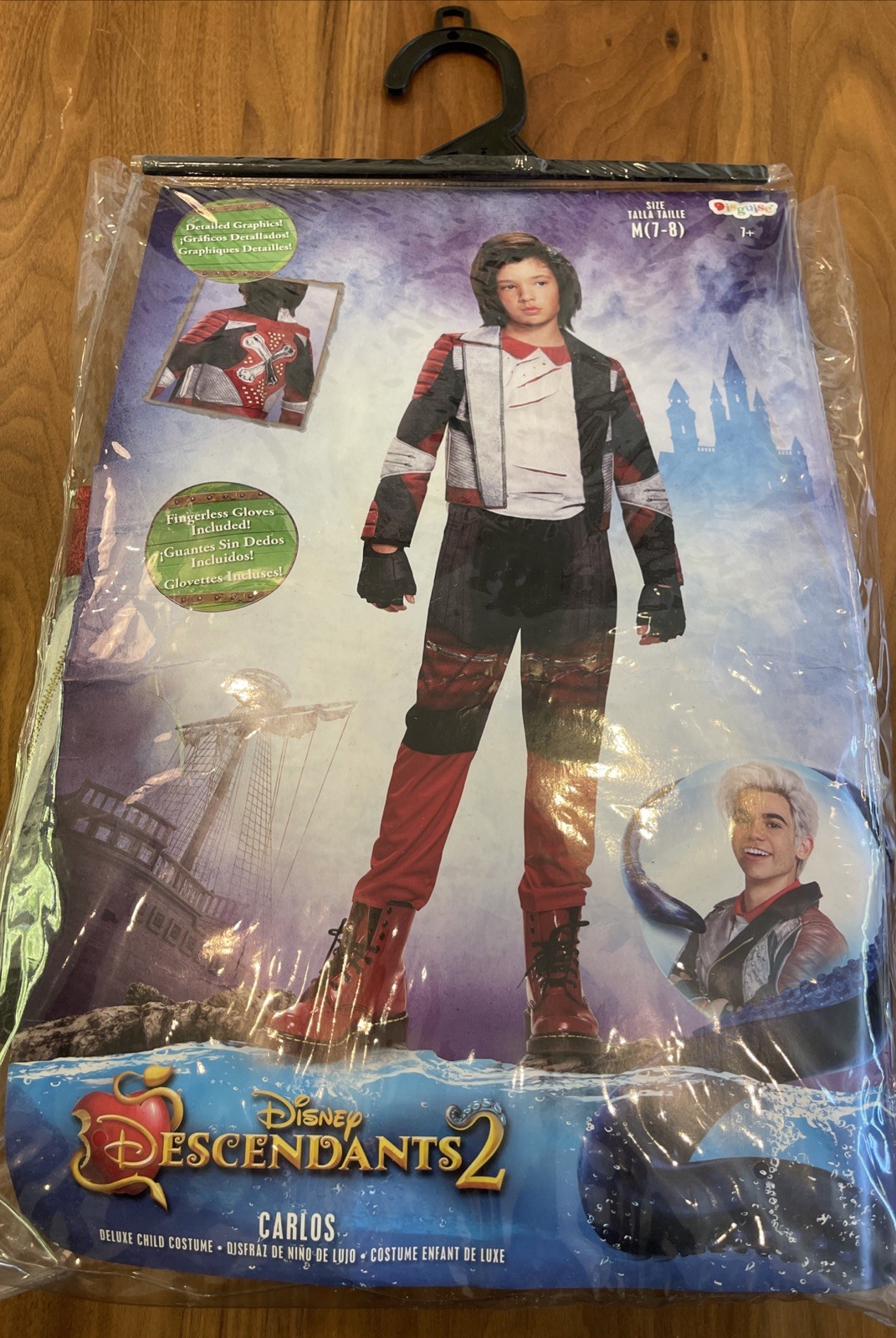 Disney Descendants CARLOS – RARE! Boys DELUXE Costume SIZE M 7-8 Halloween NEW ✨