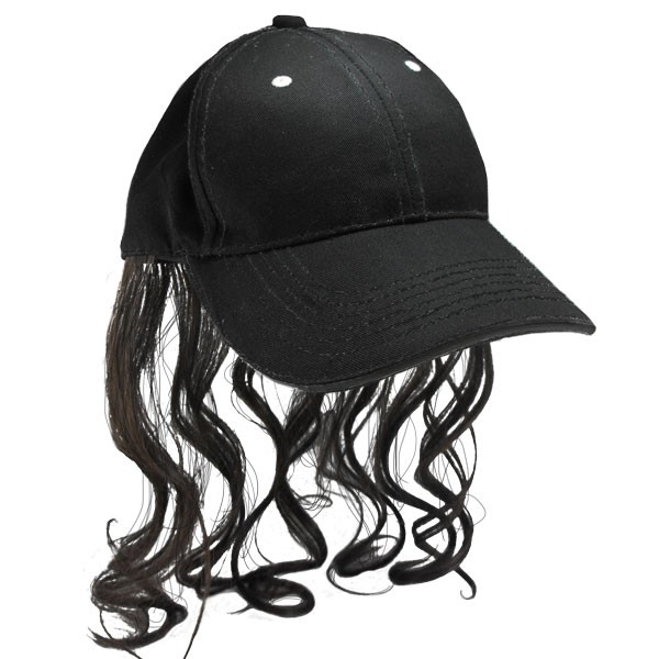 The Mullet Hat with Brown Hair (Business in Front, Party in Back!) FUNNY!
